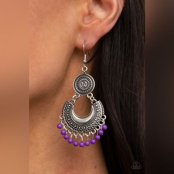 Yes, I Cancun Purple Earrings (67) - Picture 1 of 3
